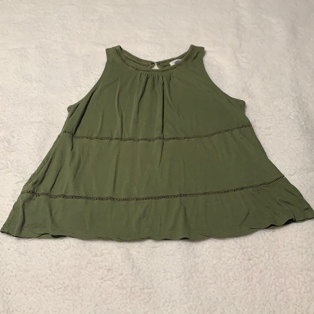 Old Navy Ladies Olive Green Tank, GUC, Size Large